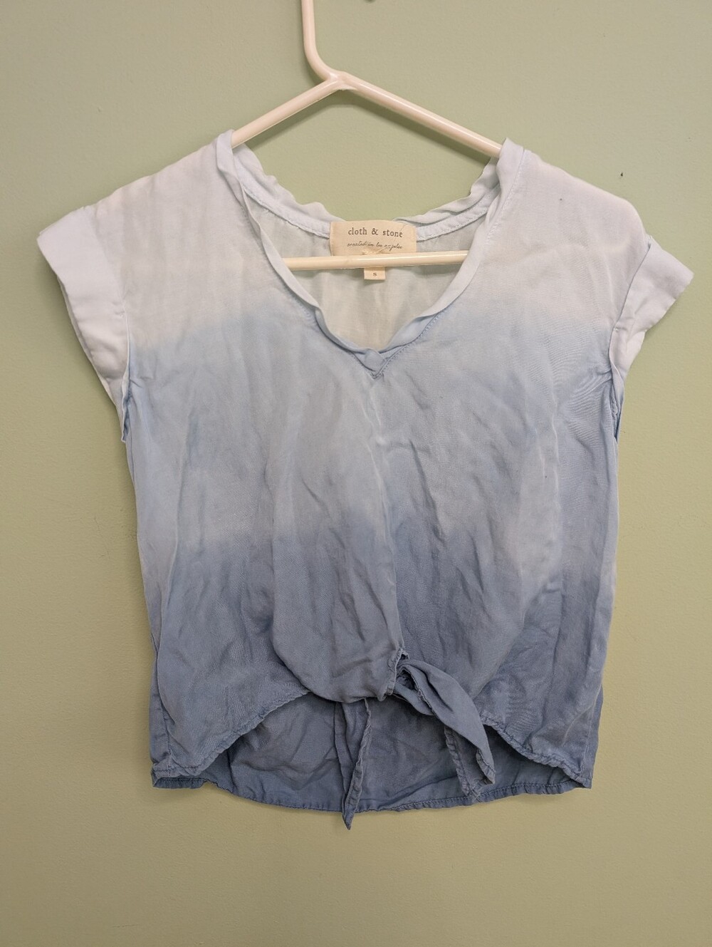 Cloth & Stone Ombre Front Tie Top